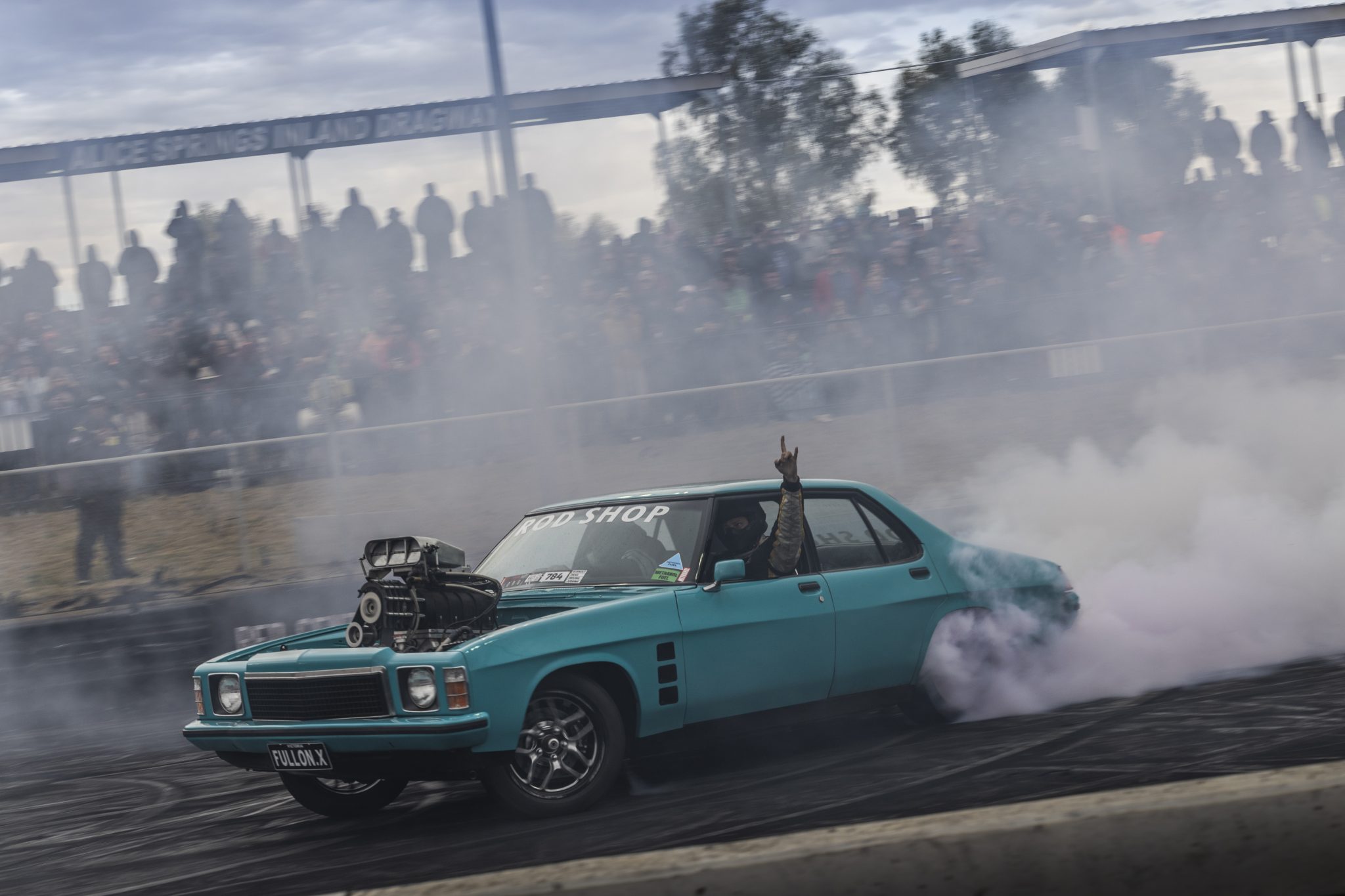 Red CentreNATS 2022 Burnout Masters Finals - Summernats