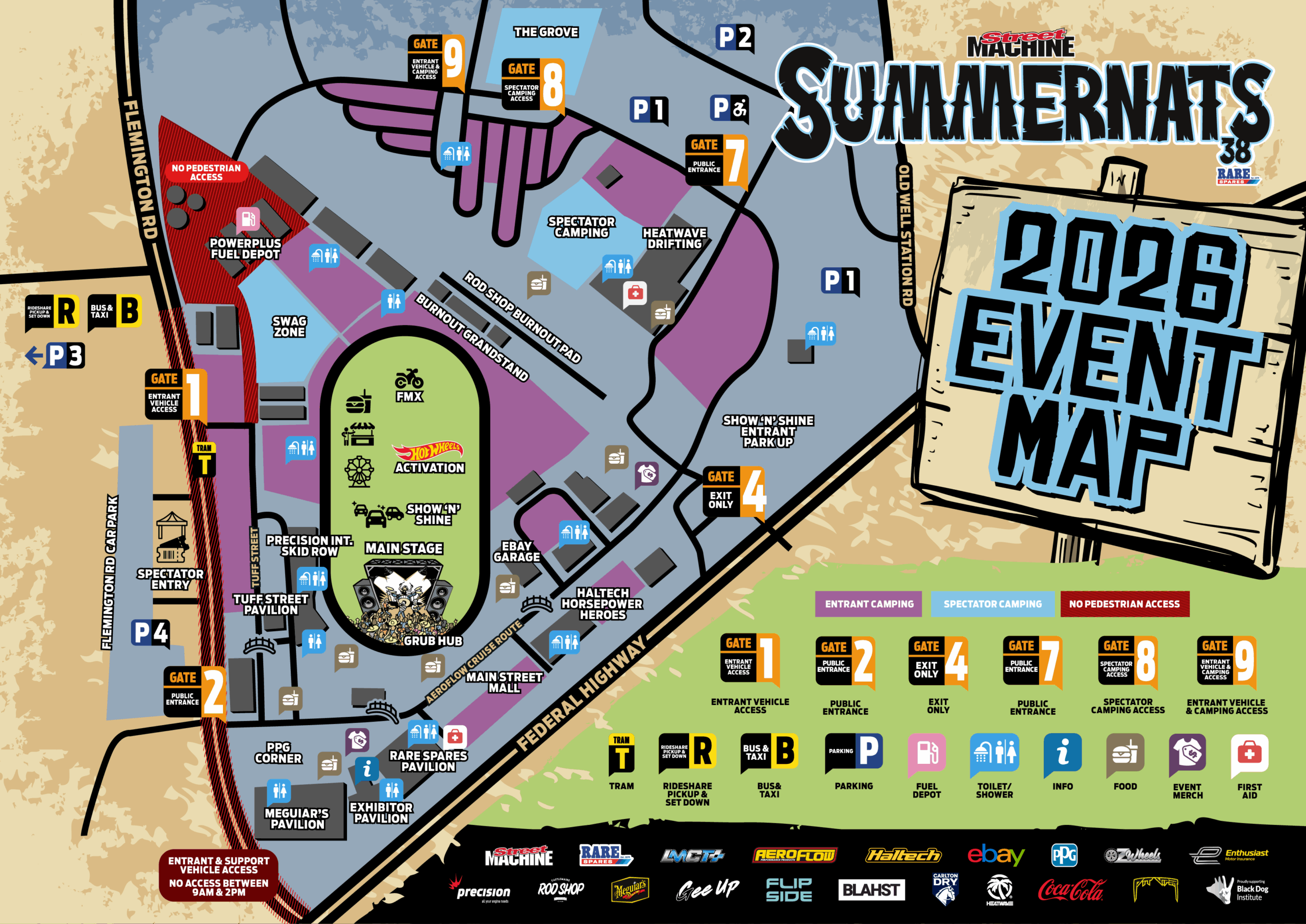 Summernats 38 Venue Map
