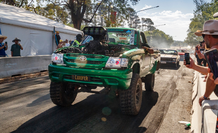 An entrant participating in Methanol Madness at Summernats 720x440 An entrant participating in Methanol Madness at Summernats