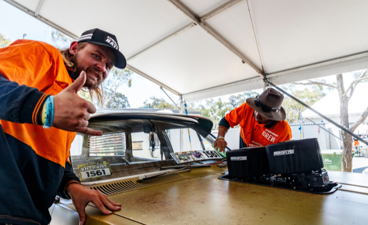 Officials working scrutineering at Summernats 720x440 Officials working scrutineering at Summernats