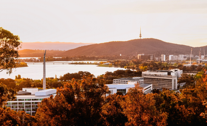 Panoramic view of Canberra