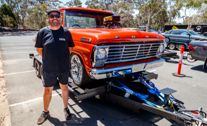 Summernats entrant with vehicle on trailer 720x440 Summernats entrant with vehicle on trailer