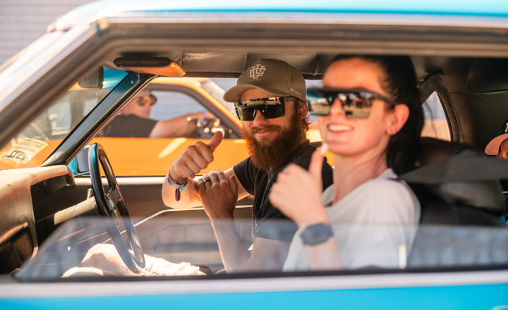 Two happy Summernats entrants and their car - 720x440 Two happy Summernats entrants and their car