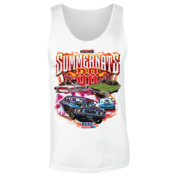 SUMMERNATS 38 MEN’S WHITE SINGLET